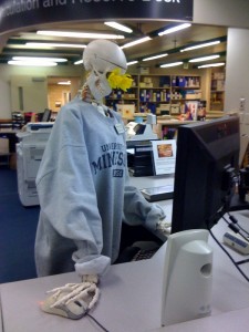 Fred working the Circulation Desk
